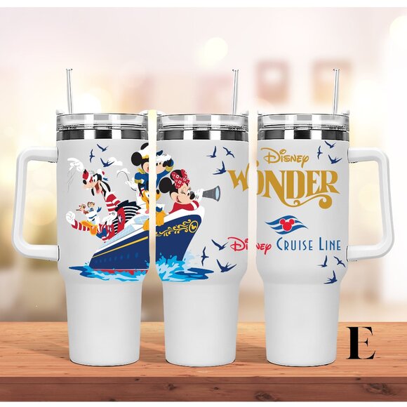 Disney Cruise 30oz/40oz Tumbler Cruise Dream.Fantasy.Magic.Wish.Wonder Mickey Fr - Picture 2 of 2